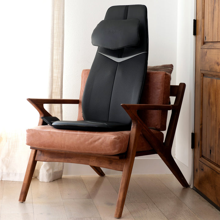 Zyllion Shiatsu Neck and Back Massager Cushion Pad for Chair with Heat and Remote (ZMA-33)