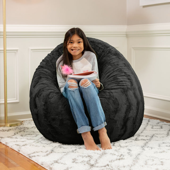 Jaxx Cocoon 4 Foot Bean Bag Chair - Faux Fur