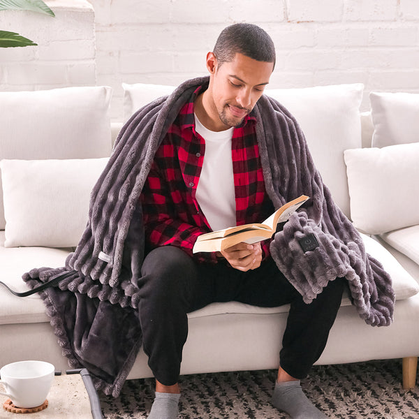 Cozy Brookstone Heated Throw Blanket Brookstone Heated Plush Throw