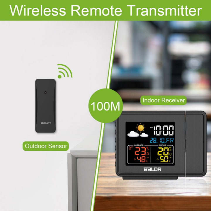 Baldr_Projection_Atomic_Alarm_Clock weather forecast for the next 12 hours remote transmitter