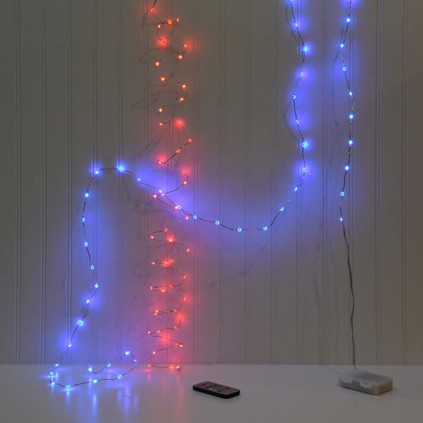 Multicolor string lights with remote top