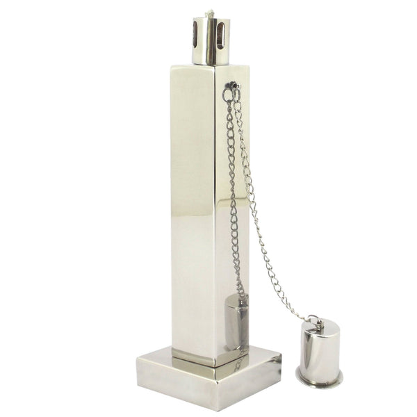 Rectangle TableTop Garden Torch Polished Stainless Steel (1 pc