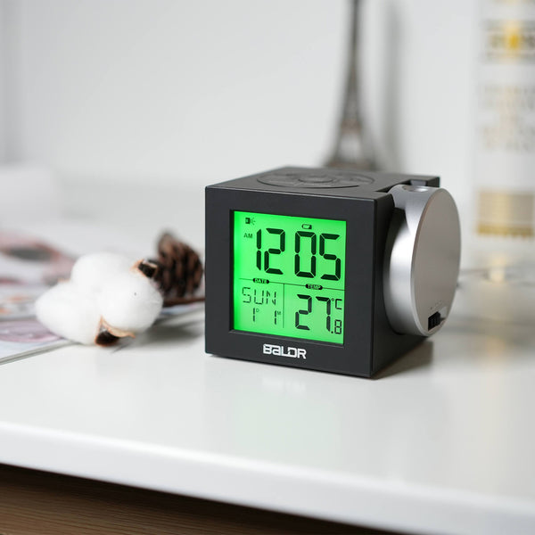 BALDR Projection Alarm Clock With Backlight Brookstone