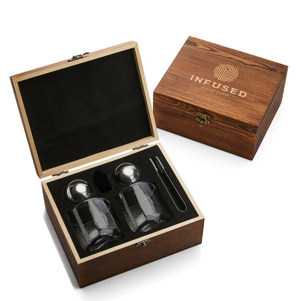 Extra Large Chilling Stone And Whiskey Glasses Gift Set