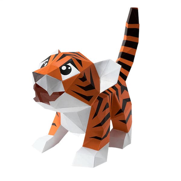 Tiger 3D Art Board Print for Sale by KROKOTON