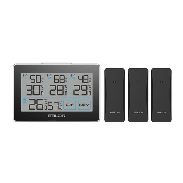 BALDR Indoor/Outdoor Wireless Weather Station With 3 Sensors Brookstone