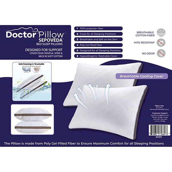 Doctor Pillow SEPOVEDA Bed Sleep Pillow Brookstone