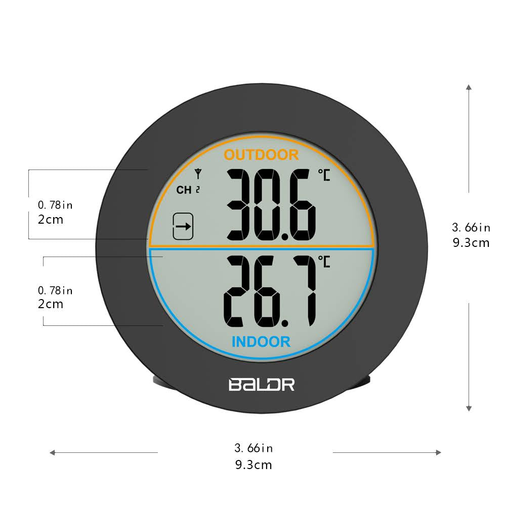 BALDR Wireless Indoor/Outdoor Thermometer