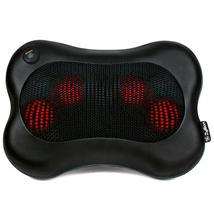 Rechargeable Shiatsu Back and Neck Massager Pillow with Heat (ZMA-13RB) by Zyllion