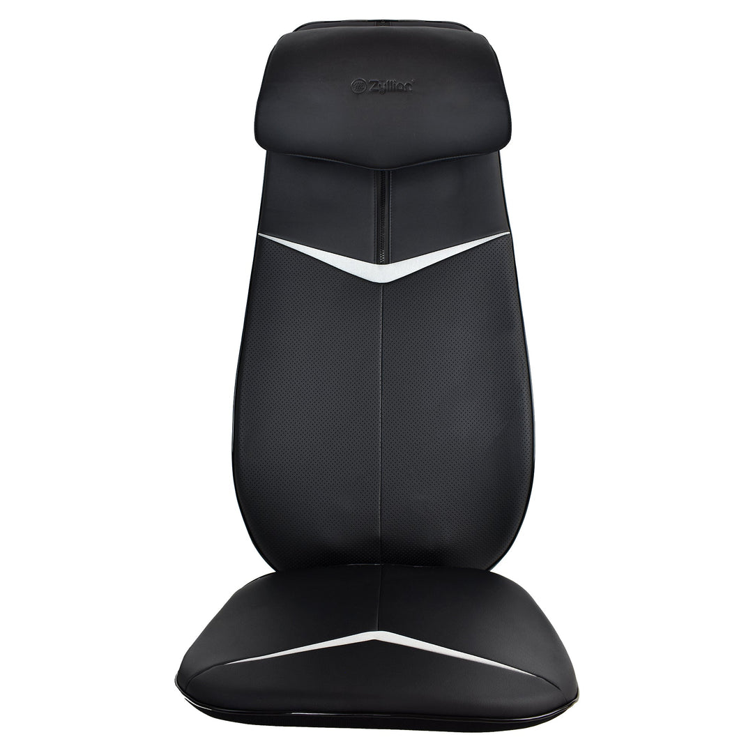 Zyllion Shiatsu Neck and Back Massager Cushion Pad for Chair with Heat and Remote (ZMA-33)