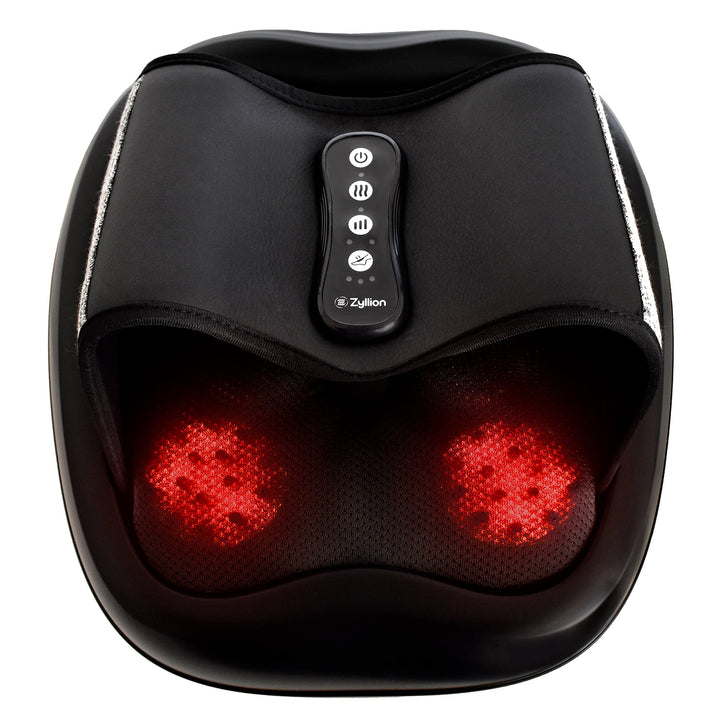 Zyllion Shiatsu Foot Massager with Heat, 2 Speeds and 3 Intensity Modes (ZMA-31)