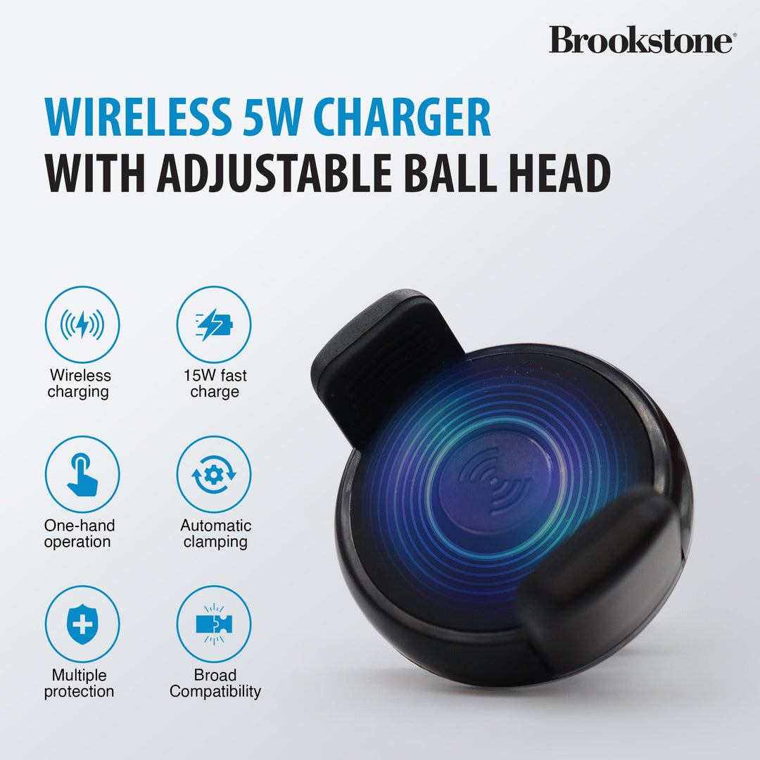 Brookstone QC Rapid Wireless Charging Car Vent Mount