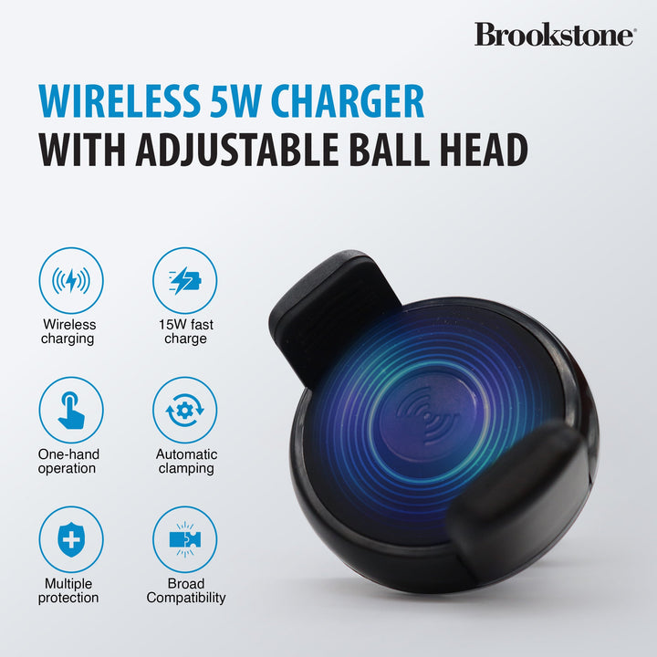 Brookstone QC Rapid Wireless Charging Car Vent Mount