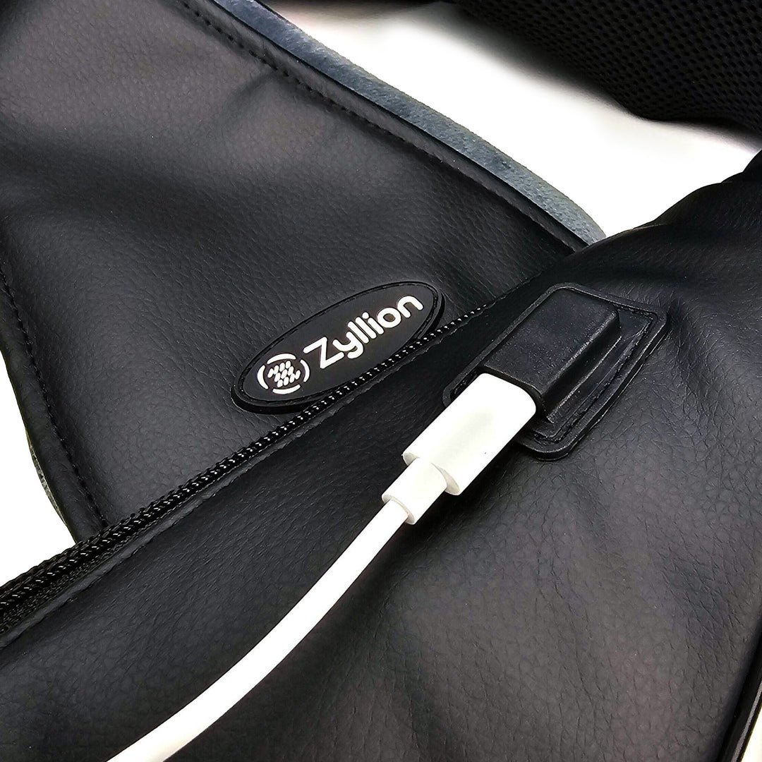 Zyllion Rechargeable Shiatsu Back and Neck Massager with Heat, 3 Speed Levels and Rotation Change (ZMA-28RB)