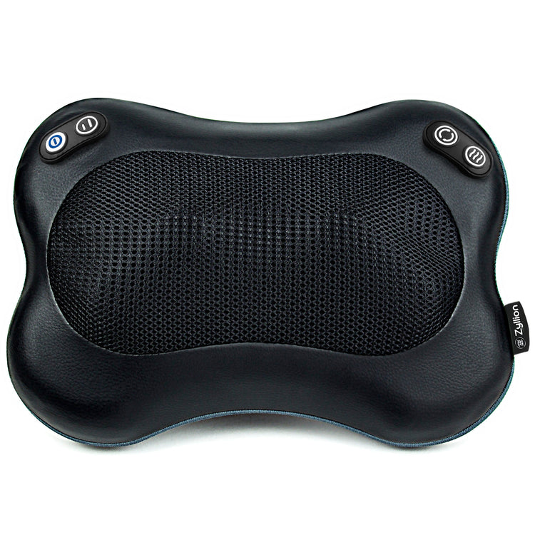 Rechargeable Shiatsu Back and Neck Massager Pillow with Heat (ZMA-34RB) by Zyllion