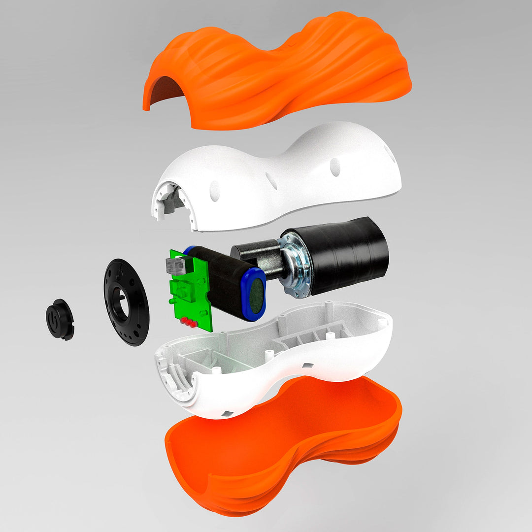 Vibrating Peanut Massage Ball Roller with 4 Intensity Levels (ZMA-30) by Zyllion