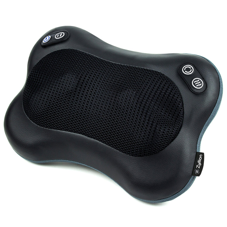 Rechargeable Shiatsu Back and Neck Massager Pillow with Heat (ZMA-34RB) by Zyllion