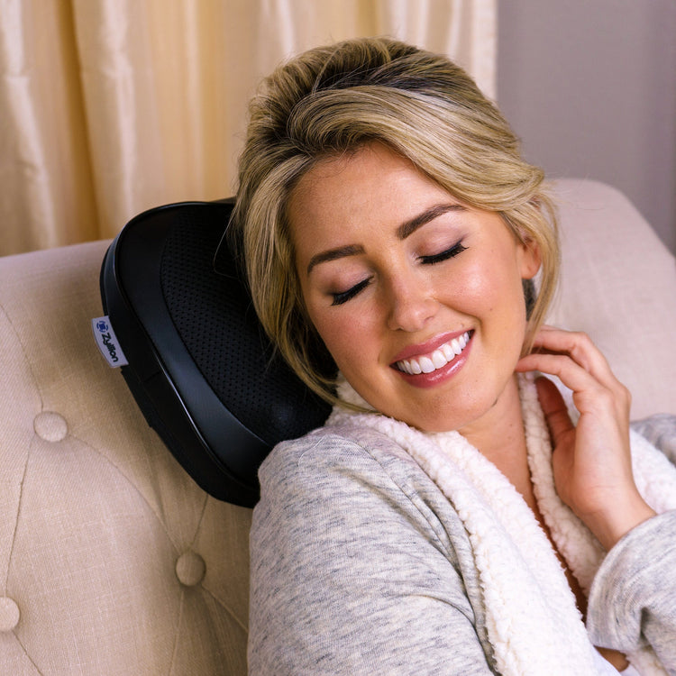 Shiatsu Back and Neck Massager Pillow with Heat and 8 Nodes (ZMA-25) by Zyllion
