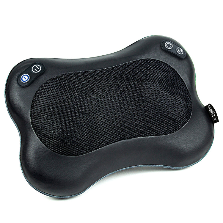 Rechargeable Shiatsu Back and Neck Massager Pillow with Heat (ZMA-34RB) by Zyllion
