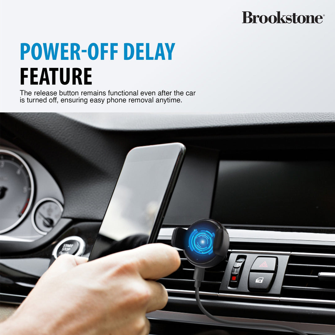 Brookstone QC Rapid Wireless Charging Car Vent Mount