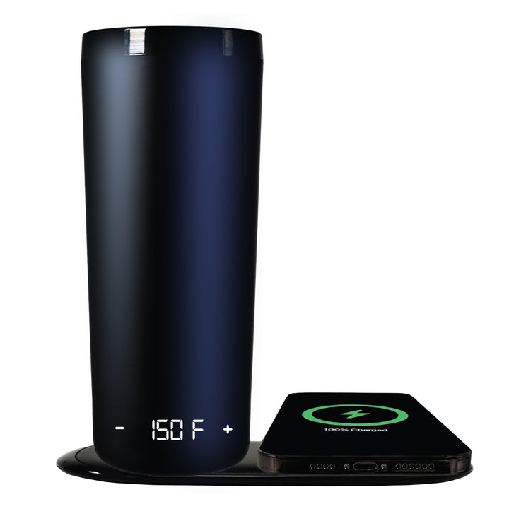 Brookstone Travel Tumbler Warmer & Wireless Phone Charging Station