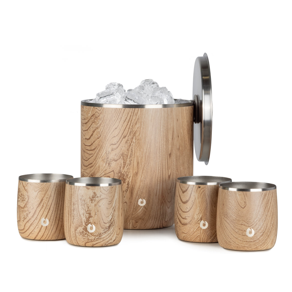 Snowfox Ice Bucket and Rocks Glass Set - Thumbnail 3