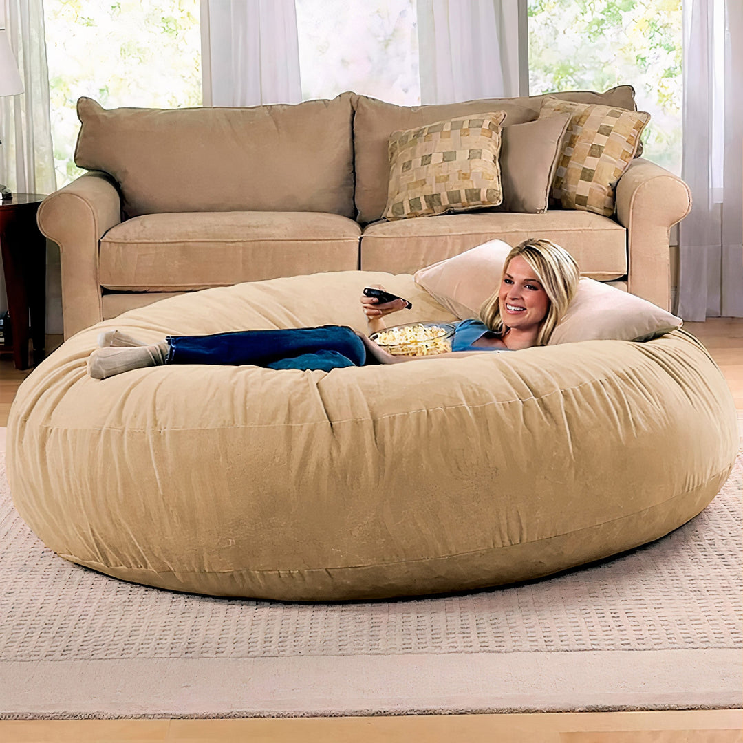 Jaxx 6 Foot Cocoon - 2-in-1 Convertible Bean Bag Bed & Large Bean Bag Chair for Adults