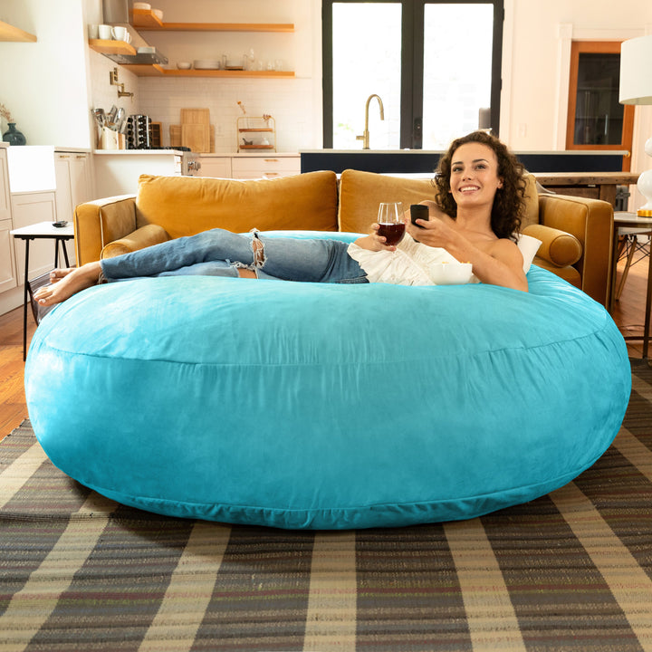 Jaxx 6 Foot Cocoon - 2-in-1 Convertible Bean Bag Bed & Large Bean Bag Chair for Adults