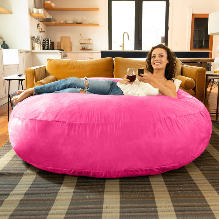 Jaxx 6 Foot Cocoon - 2-in-1 Convertible Bean Bag Bed & Large Bean Bag Chair for Adults