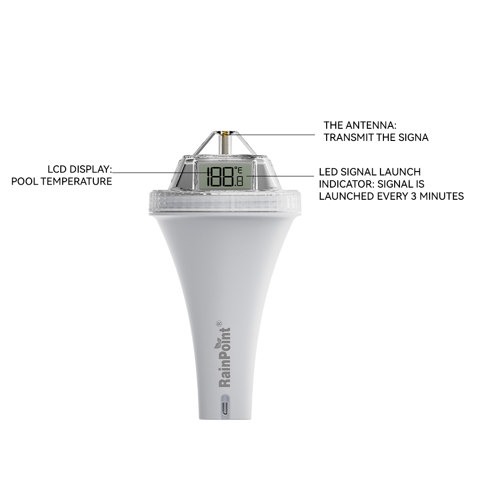 RAINPOINT Wireless Pool Thermometer – Accurate Swimming Pool & Pond Temperature Monitor