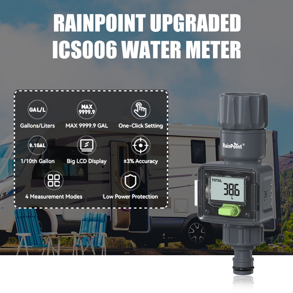 Digital Garden Hose Water Flow Meter