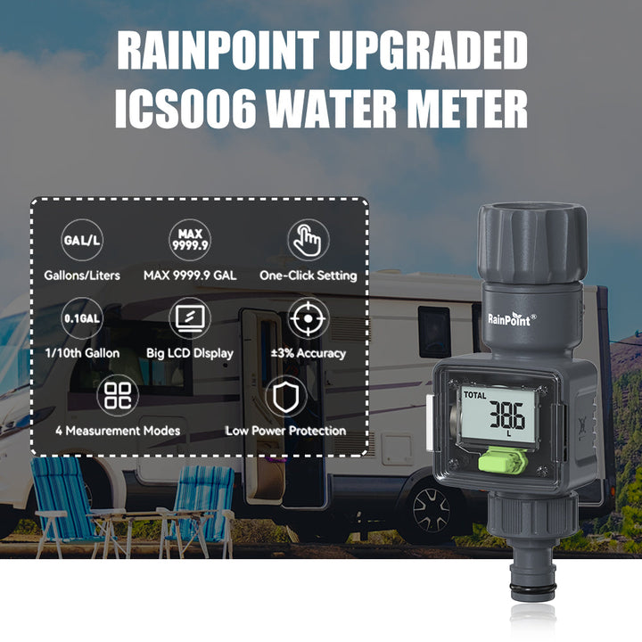 Digital Garden Hose Water Flow Meter