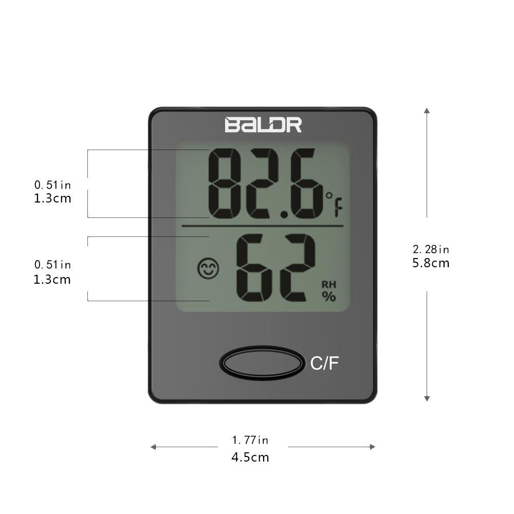 BALDR Mini Digital Indoor Thermometer & Hygrometer