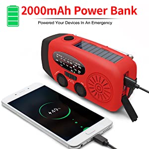 Storm Safe Emergency AM/FM/NOAA Weather Band Radio With Solar Flash Light and Built-in Phone Charger