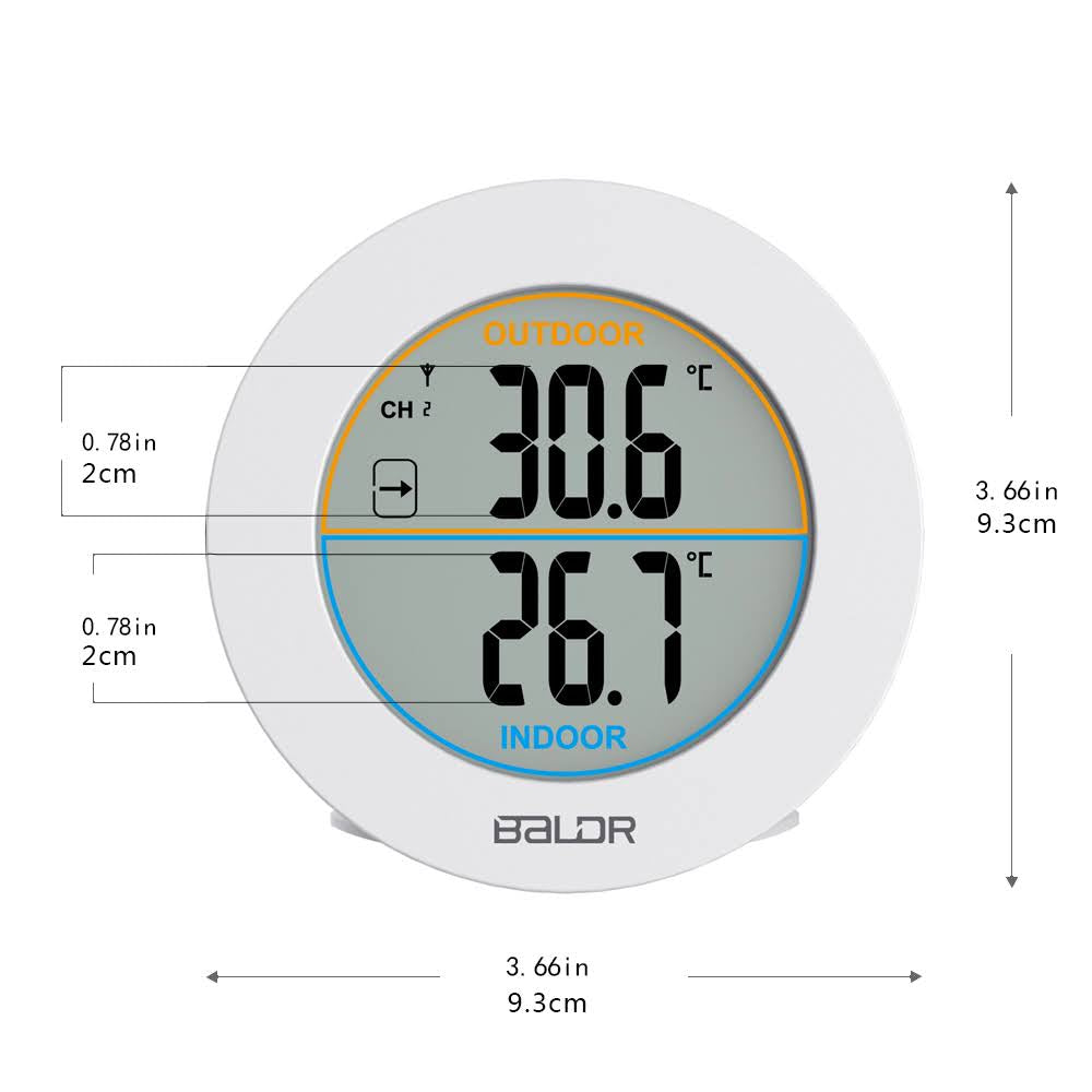BALDR Wireless Indoor/Outdoor Thermometer