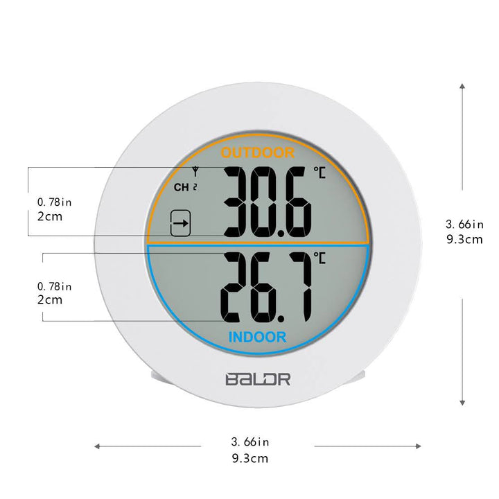 BALDR Wireless Indoor/Outdoor Thermometer