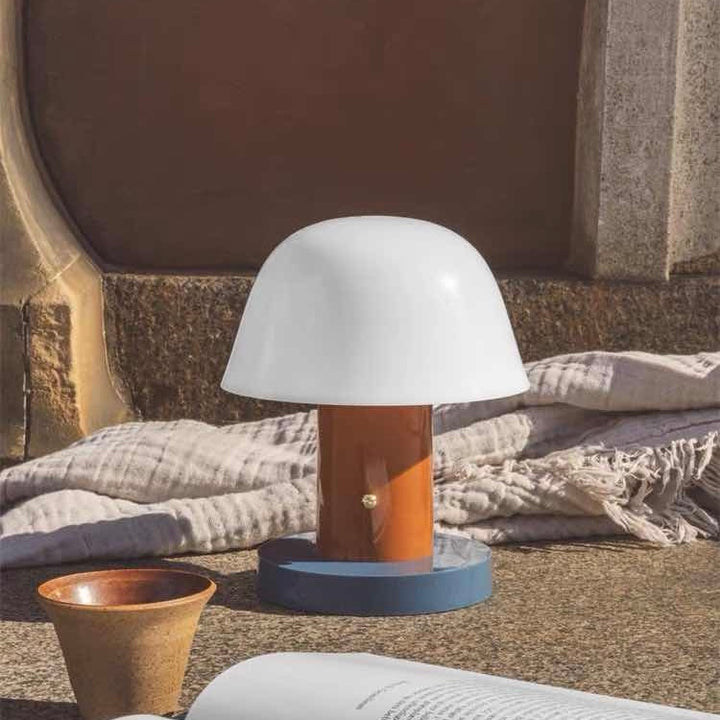 Nordic Cute Mushroom Setago Table Lamp - Dimmable Portable Quirky Nursery Light by INSPECIAL HOME