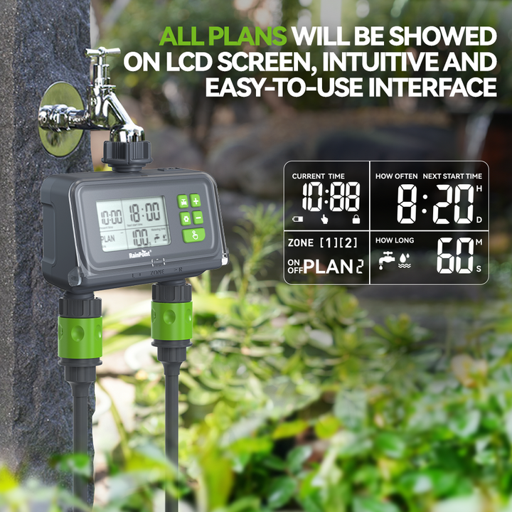 2 Zone Water Timer for Garden Hose