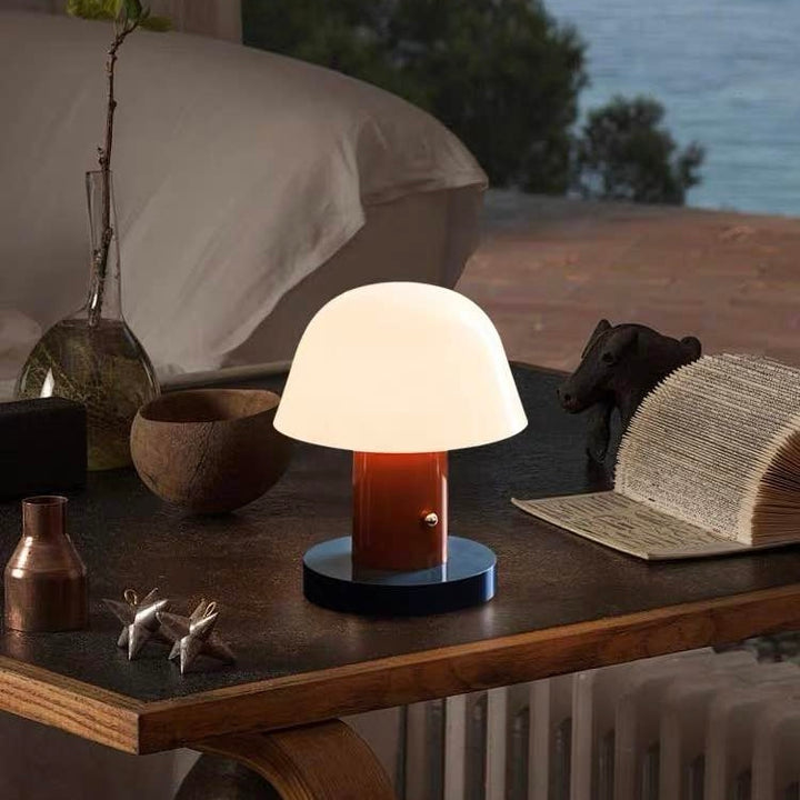 Nordic Cute Mushroom Setago Table Lamp - Dimmable Portable Quirky Nursery Light by INSPECIAL HOME