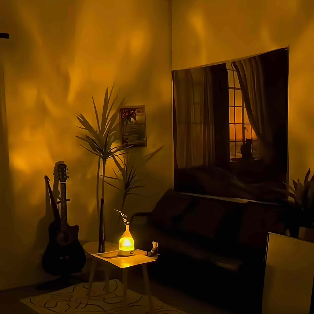Light Theatre: Ambient Light With Stereo Speaker, Ripple Sunset Aurora Projector All-in-1 by INSPECIAL HOME