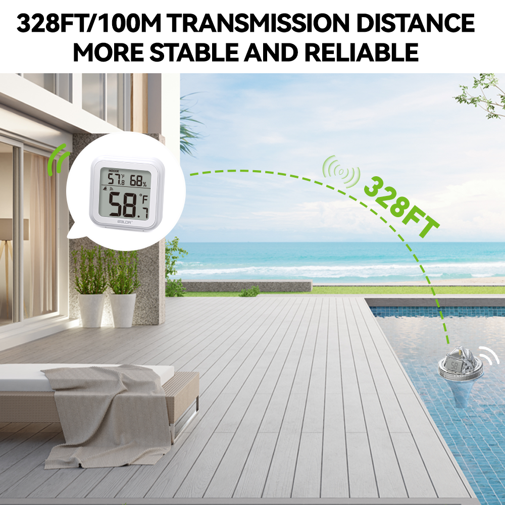 RAINPOINT Wireless Pool Thermometer – Accurate Swimming Pool & Pond Temperature Monitor