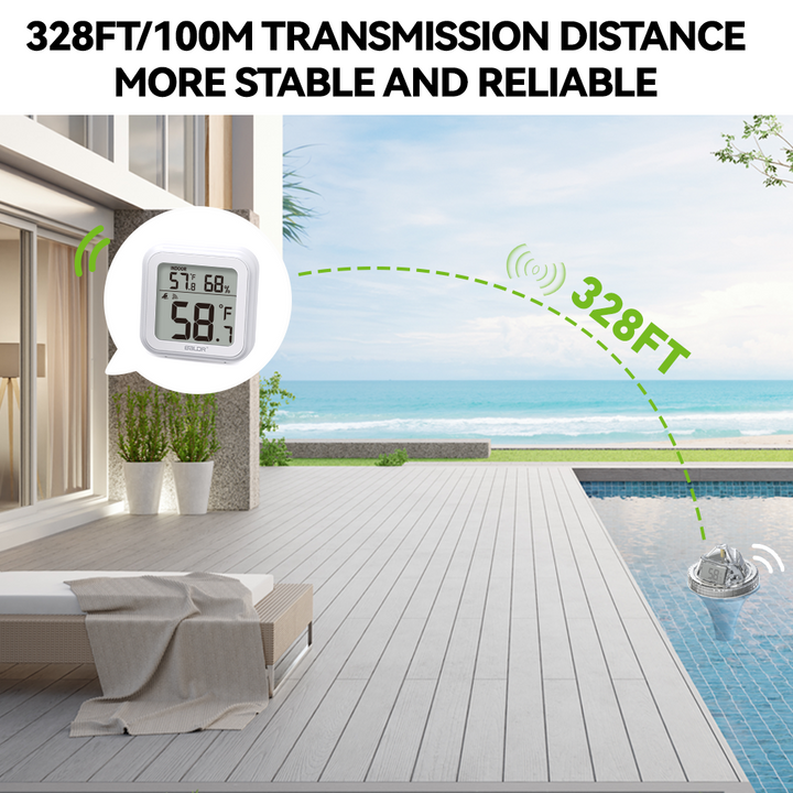 RAINPOINT Wireless Pool Thermometer – Accurate Swimming Pool & Pond Temperature Monitor