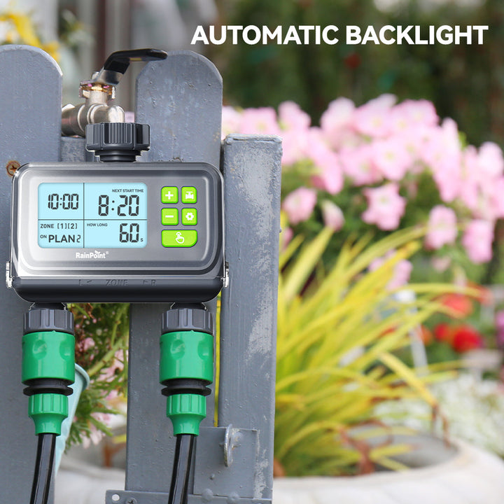 2 Zone Water Timer for Garden Hose