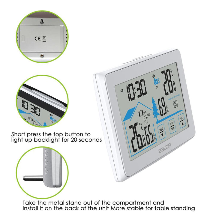 BALDR Wireless Weather Station, Digital Thermometer & Hygrometer (Indoor&Outdoor),