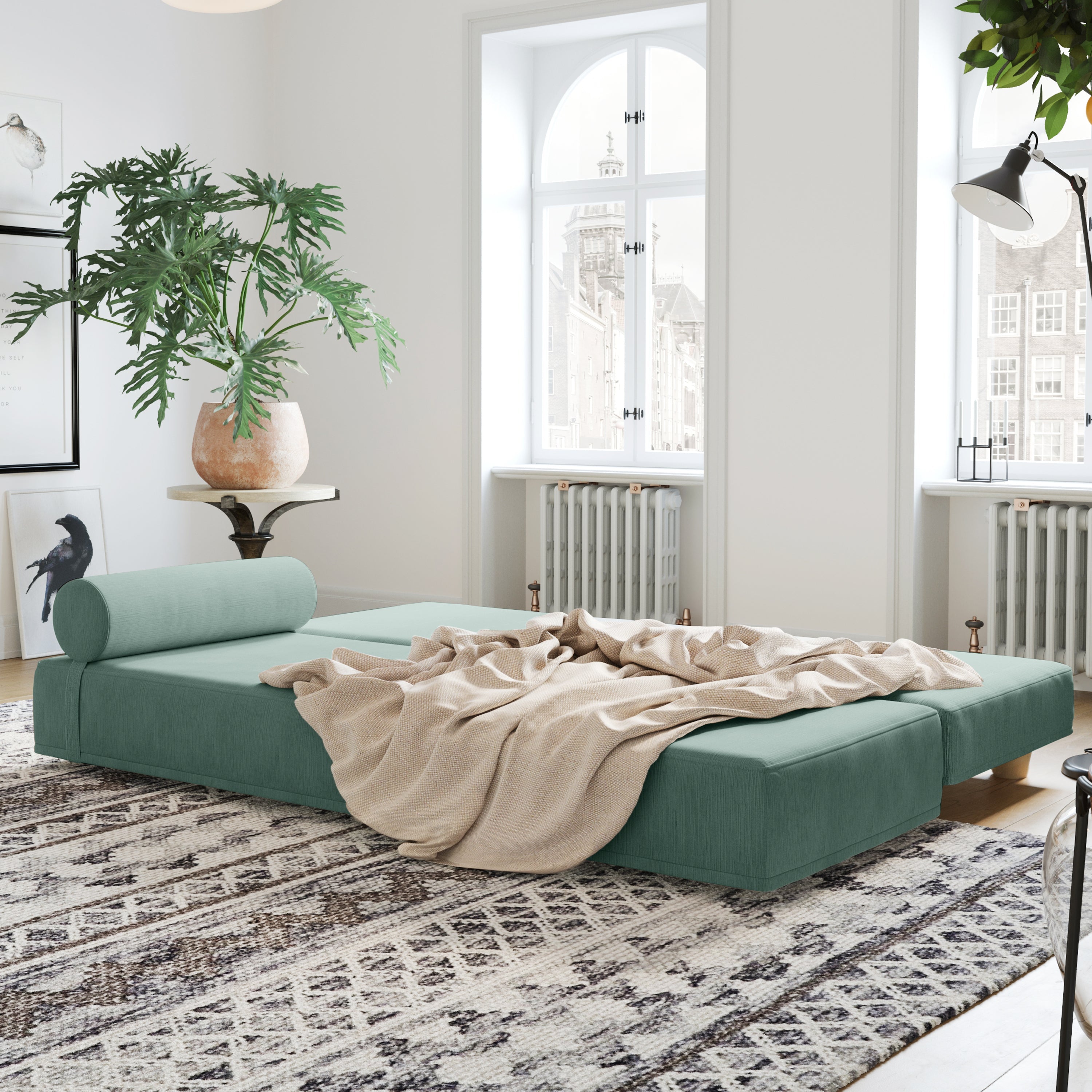 寝具 Jaxx Alon Daybed | Fold-Out Sleeper | Queen-Size Mattress – Brookstone