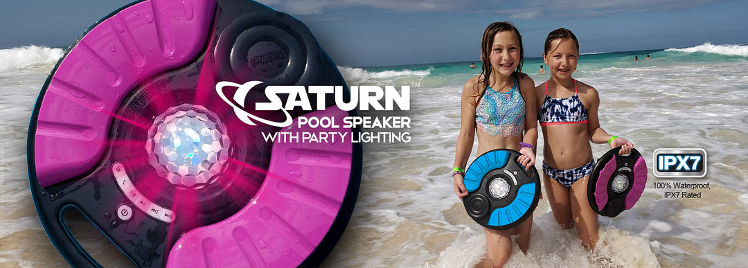 Saturn™ Waterproof Bluetooth Pool/SPA Speaker With Party Lighting