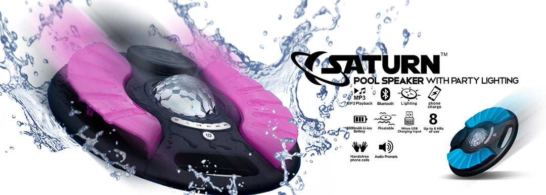 Saturn™ Waterproof Bluetooth Pool/SPA Speaker With Party Lighting