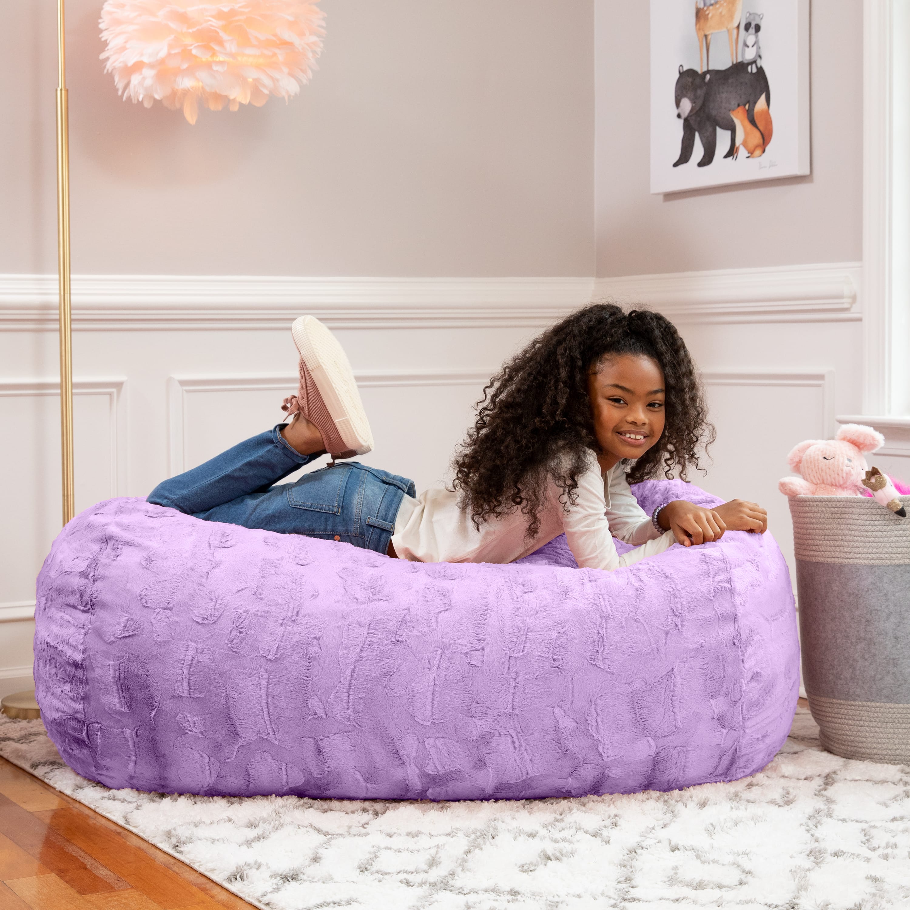 Jaxx Sofa Saxx Bean Bag Couch - 4 Foot - Faux Fur – Brookstone Jaxx Sofa Saxx Bean Bag Couch - 4 Foot - Faux Fur – Brookstone