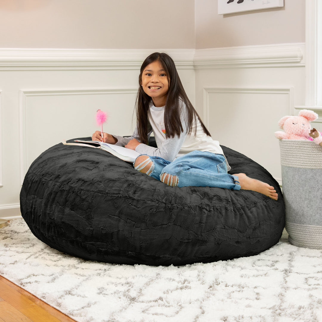 Jaxx Cocoon 4 Foot Bean Bag Chair - Faux Fur