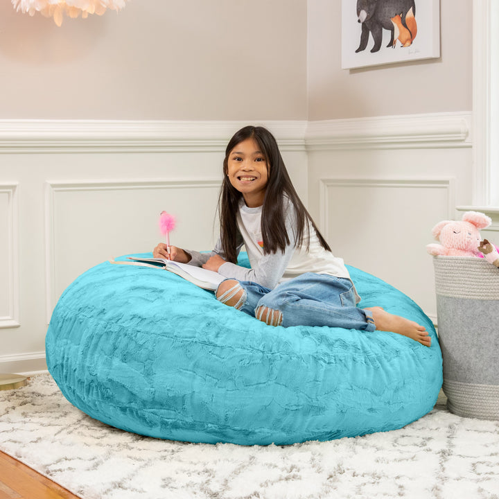 Jaxx Cocoon 4 Foot Bean Bag Chair - Faux Fur